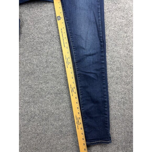 Paige Skyline Skinny Jeans Women's 27 Dark Blue Low Rise Ankle - Picture 5 of 8